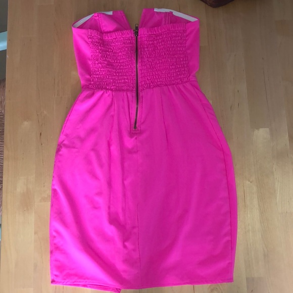 Lovecat Pink Strapless Mini Dress - Picture 3 of 4